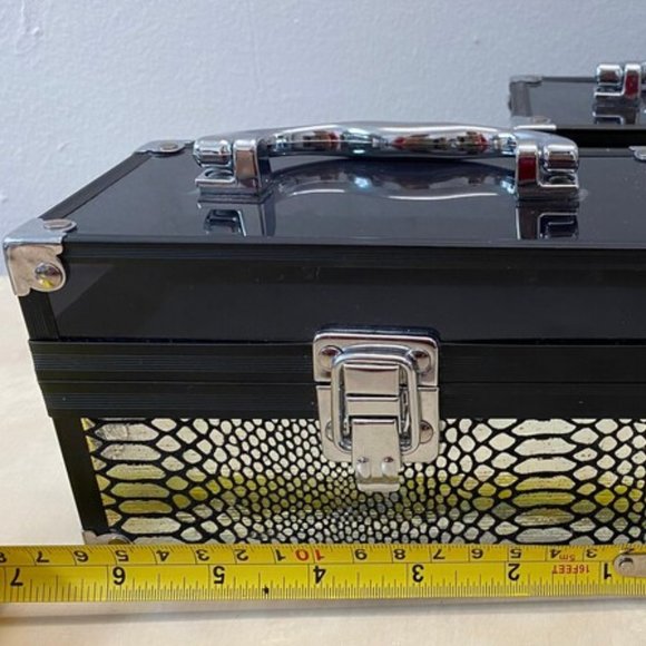 Tow Jewelry Travel Box Plastic and Metal Cases ,Handle and Metal Hasp Latch,Port - Picture 7 of 10